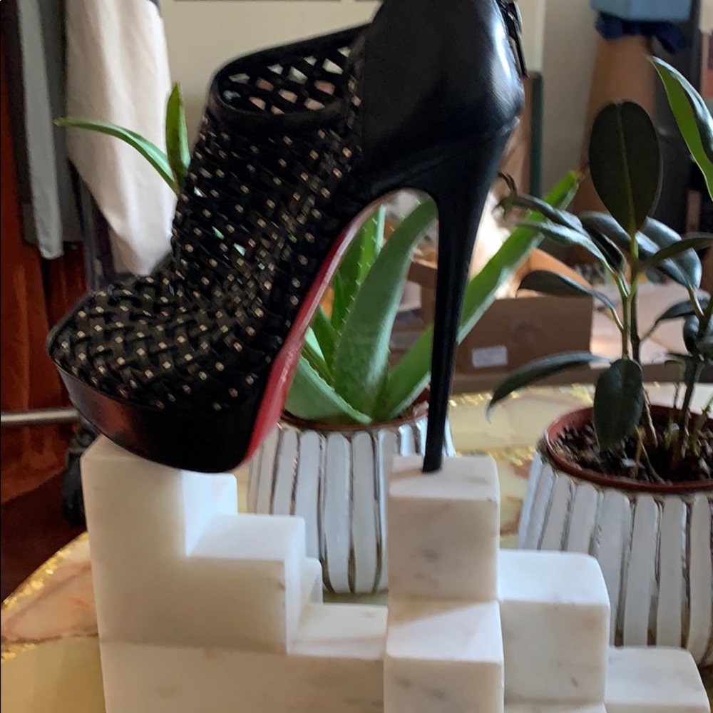 Black Platform Caged Bootie Christian Louboutin